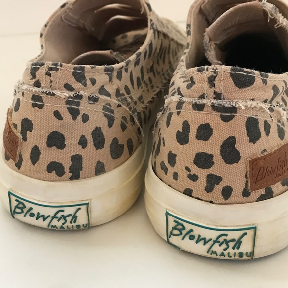 BLOWFISH Leopard Cotton Canvas Slip On Sneakers Malibu Latte Women’s Size 6.5 - Picture 7 of 16
